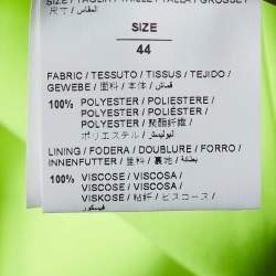 Pre Owned Off-White Neon Green Crepe Front Tie Detail Blazer M