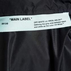Pre Owned Off-White Black Nylon Hooded Oversized Coat  M