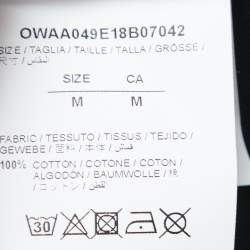 مملوكة مسبقًا Off-White Black Cotton Woman Print T-Shirt M