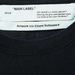 مملوكة مسبقًا Off-White Black Cotton Woman Print T-Shirt M