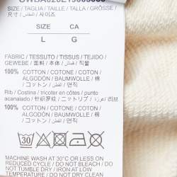 Off-White Cream Floral Print Cotton Crew Neck Sweatshirt L