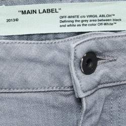Off-White Grey Denim Skinny Jeans S Waist 26"