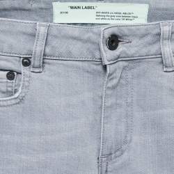 Off-White Grey Denim Skinny Jeans S Waist 26"