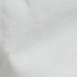 Off-White White Denim Logo Tape Detail Skinny Jeans S Waist 26"