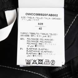 Off-White Black Print Nylon Contrast Stitch Detail Asymmetrical Skirt S