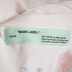 Off-White White Logo Print Cotton Crew Neck Short Sleeve T-Shirt S