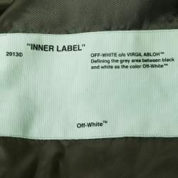 Off-White Green Linen Cropped Jacket S