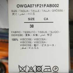 Pre Owned Off-White Multicolor Romantic Print Satin Bowling Shirt S