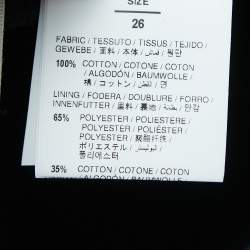 Pre Owned Off-White Black Denim Frayed Shorts S Waist 26"