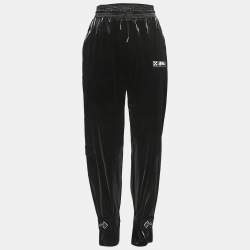 Off-White Black Coated Synthetic Jogger Pants XS