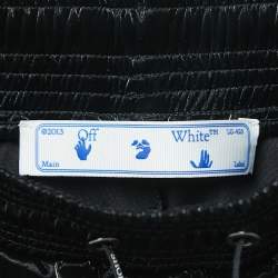 Off-White Black Coated Synthetic Jogger Pants XS