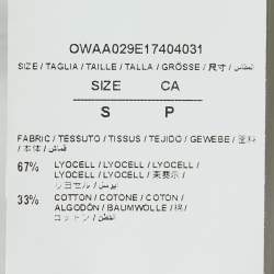 مملوكة مسبقًا Off-White White Rose Print Cotton Blend Knit Half Sleeve T-Shirt S