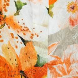 Off-White Multicolor Floral Silk Button-Up Shirt M