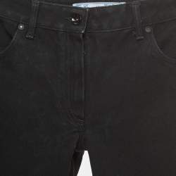 Off-White Black Diagonal Striped Denim High Waist Jeans S Waist 24"