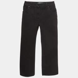 Off-White Black Diagonal Striped Denim High Waist Jeans S Waist 24"