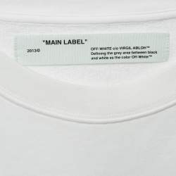 Off-White White Woman Patch Cotton Sweatshirt M