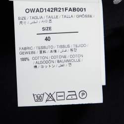 Pre Owned Off-White Black Logo Print Cotton Padded Shoulder T-Shirt S