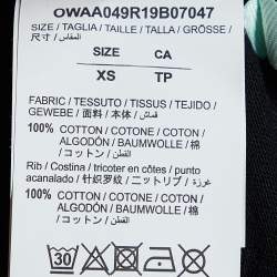 Pre Owned Off-White Black No Doubt Print Cotton Crew Neck T-Shirt XS