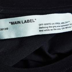 Pre Owned Off-White Black No Doubt Print Cotton Crew Neck T-Shirt XS