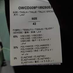 Pre Owned Off-White Black Logo Intarsia Knit Active Wear Leggings M