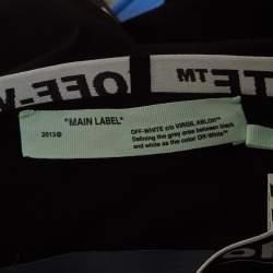 Pre Owned Off-White Black Logo Intarsia Knit Active Wear Leggings M