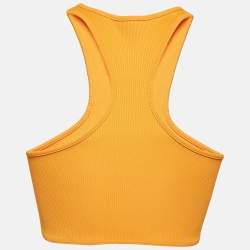 Pre Owned Off-White Orange Basic Lux Rowing Tank Top M