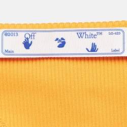 Pre Owned Off-White Orange Basic Lux Rowing Tank Top M