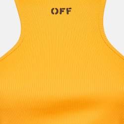 Pre Owned Off-White Orange Basic Lux Rowing Tank Top M