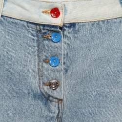 Off-White Light Blue Denim Buttoned Jeans M Waist 30"