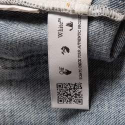Off-White Light Blue Denim Buttoned Jeans M Waist 30"