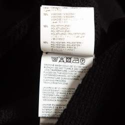 Pre Owned Off-White Black Cotton Knit Logo Crop Sweatshirt M