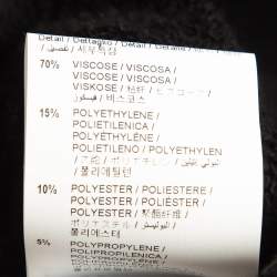 Pre Owned Off-White Black Cotton Knit Logo Crop Sweatshirt M