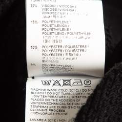 Pre Owned Off-White Black Cotton Knit Logo Crop Sweatshirt M