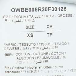 Pre Owned Off-White Green Arrow Print Cotton Zip-Up Hoodie XS