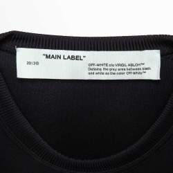 Off-White Black Jersey Active Wear T-shirt and Leggings Set S