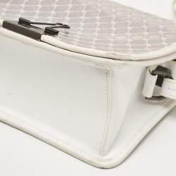 Off-White White/Clear PVC Net Binder Clip Crossbody Bag