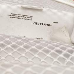 Off-White White/Clear PVC Net Binder Clip Crossbody Bag