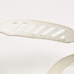 Off-White White/Clear PVC Net Binder Clip Crossbody Bag