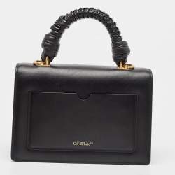 Off-White Black Leather 2.8 Jitney Top Handle Bag