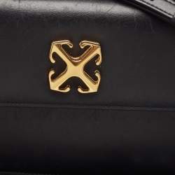 Off-White Black Leather 2.8 Jitney Top Handle Bag