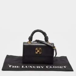 Off-White Black Leather 2.8 Jitney Top Handle Bag