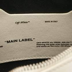 Pre Owned Off-White White/Black Leather Diag Camera Bag