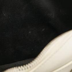 Pre Owned Off-White White/Black Leather Diag Camera Bag