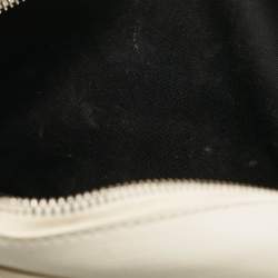 Pre Owned Off-White White/Black Leather Diag Camera Bag