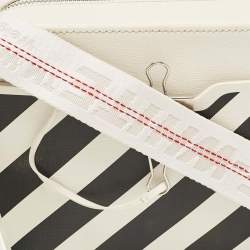 Pre Owned Off-White White/Black Leather Diag Camera Bag