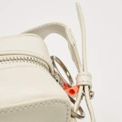 Pre Owned Off-White White/Black Leather Diag Camera Bag