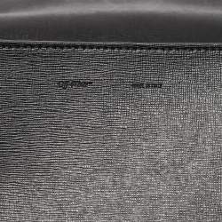 مملوكة مسبقًا Off-White Black/White Diagonal Print Leather Binder Clip Crossbody Bag