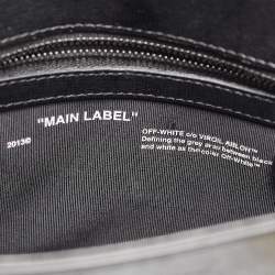 مملوكة مسبقًا Off-White Black/White Diagonal Print Leather Binder Clip Crossbody Bag