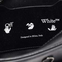 Off-White Blue/White Diagonal Print Leather Binder Clip Camera Bag