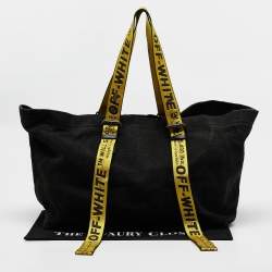Off-White Black/Yellow Denim c/o Virgil Abloh Industrial Handle Tote 